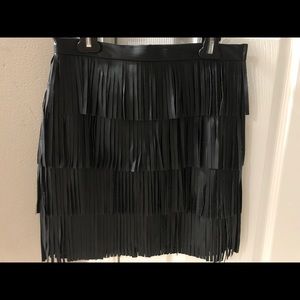 Dynamite Black Faux Leather Mini Skirt